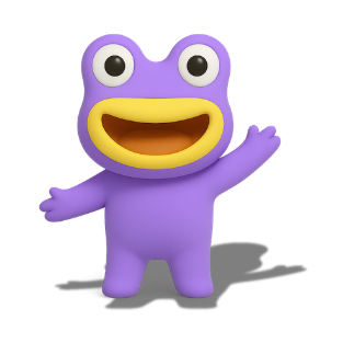 Zubi the frog waving